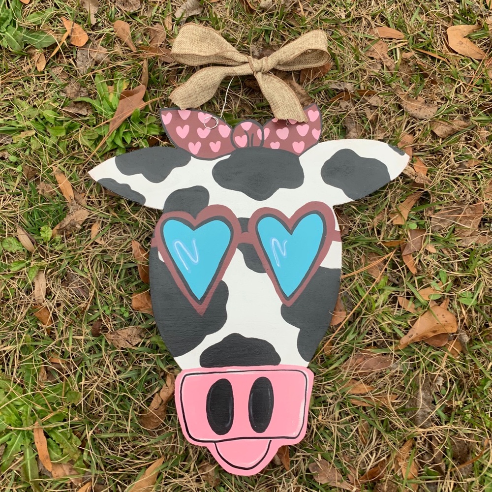 Valentines Day Cow Door Hanger